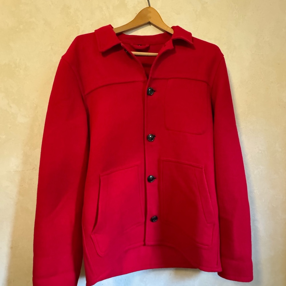 Babobos Men’s Small Red Wool Shirt Jacket
